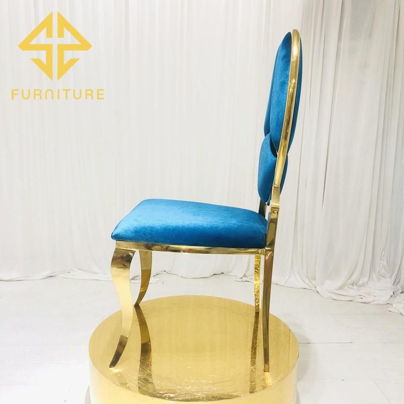 Hot Sale Benz Back Stainless Steel Dining Chair Hotel Furniture Wedding Events Chairs