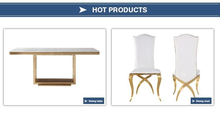 Modern Dining Room Furniture 6 Seater Chairs Gold Marble Table Dining