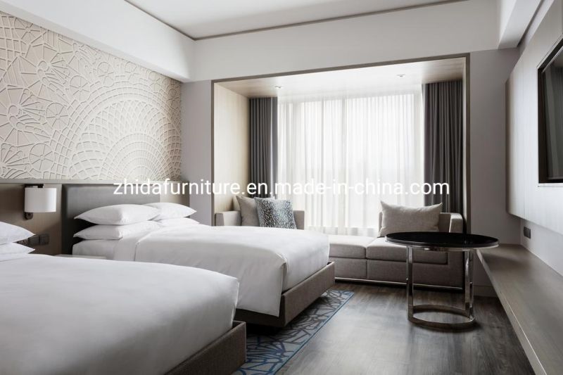 Modern High Quality Hotel Apartment Living Room Bedroom Furniture Double Single Queen King Size Fabric Bed