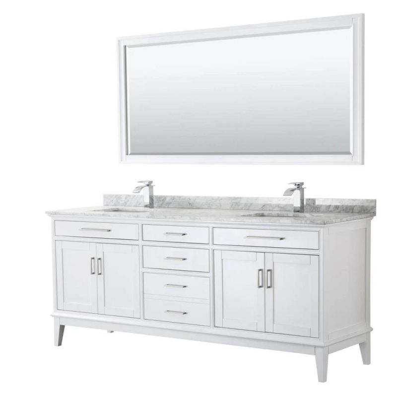 China Factory Wholesale Modern Luxury 80" Double Bathroom Vanity-Dark Grey