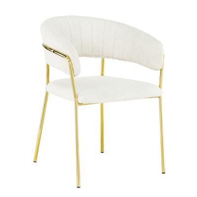 Cheap Indoor Home Furniture Room Restaurant Dining Wool Fabric Modern Dining Chair