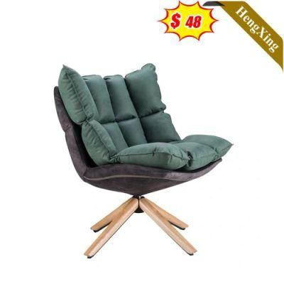 Chinese Modern Home Living Room Furniture Green Color Fabric Cushion Leisure Lounge Chair