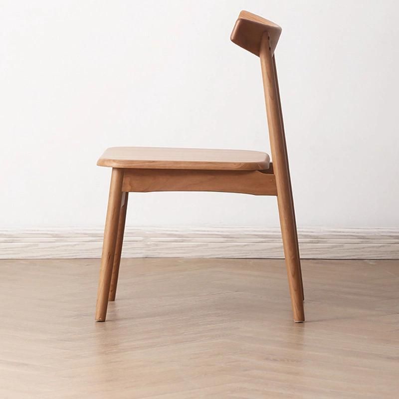 Solid Wood Dining Chair Fashion Simple Modern Cherry Wood Dining Chair Factory Direct Sales Hotel Restaurant Furniture Chair