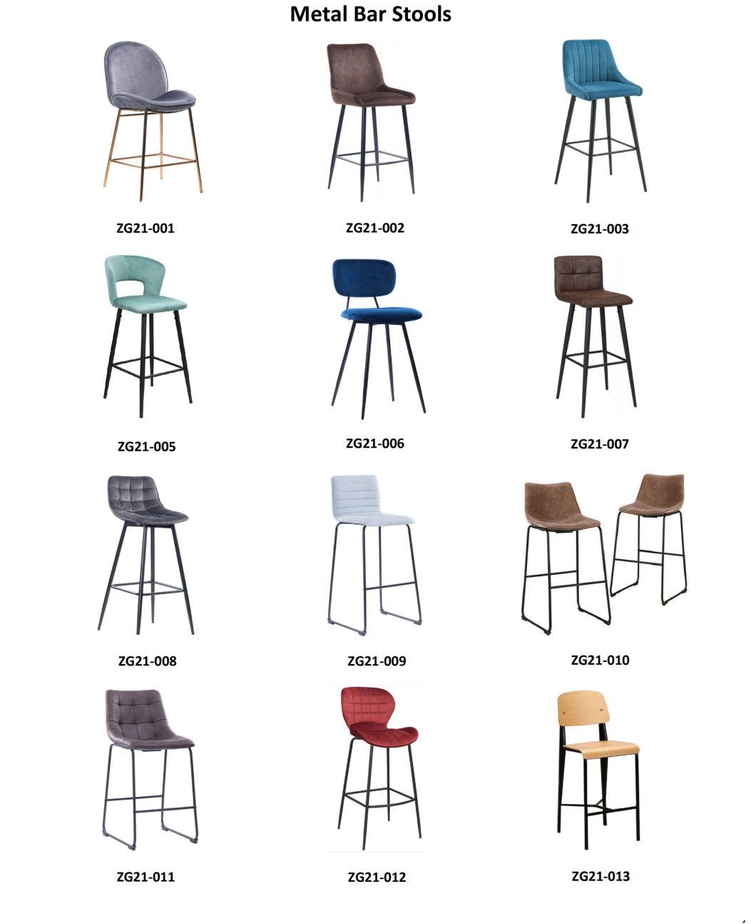 Hot Selling Restaurant Cafe Dining Modern Lounge Furniture Metal Stool Bar Chair (ZG21-007)