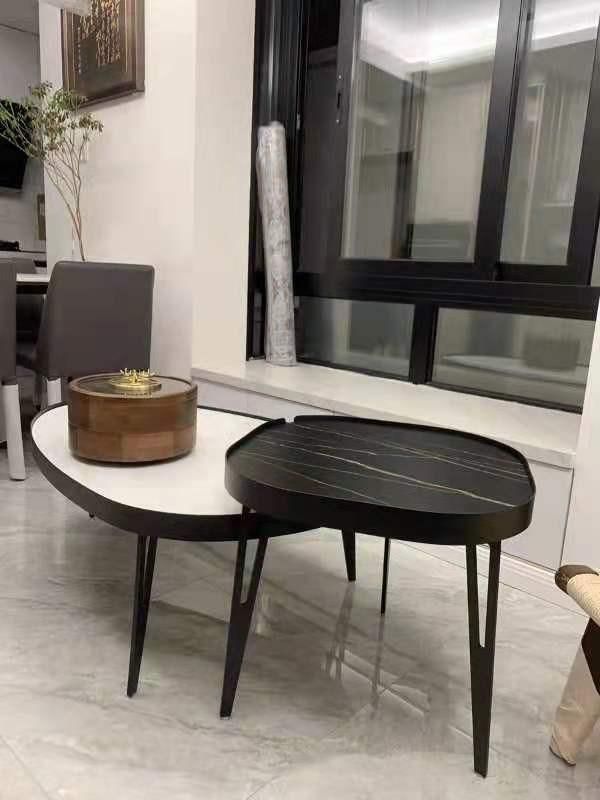 Modern Apartment Furniture Marble Rock Plate Tea Table