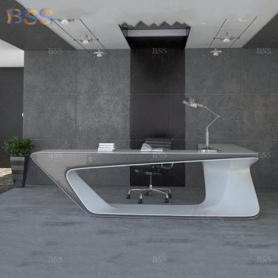 Luxurious Office Desk L Shape Boss Modern Luxury Office Desk