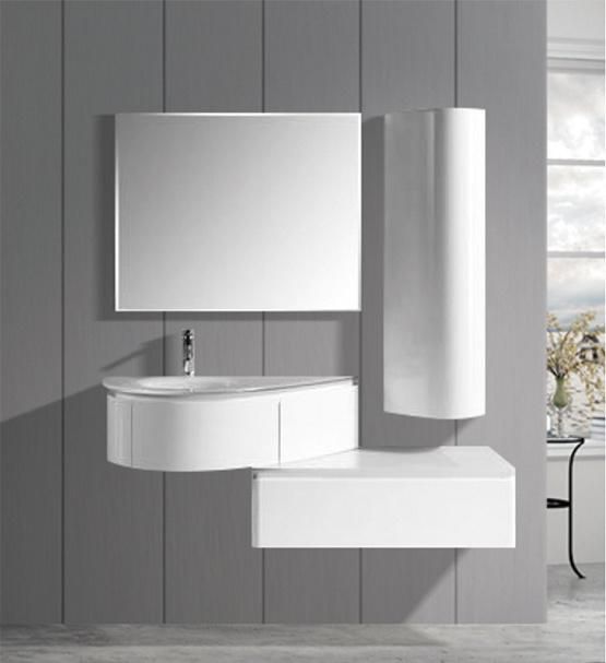 Modern Wall Mounted Hotel Style PVC Bathroom Cabinet Bathroom Vanity