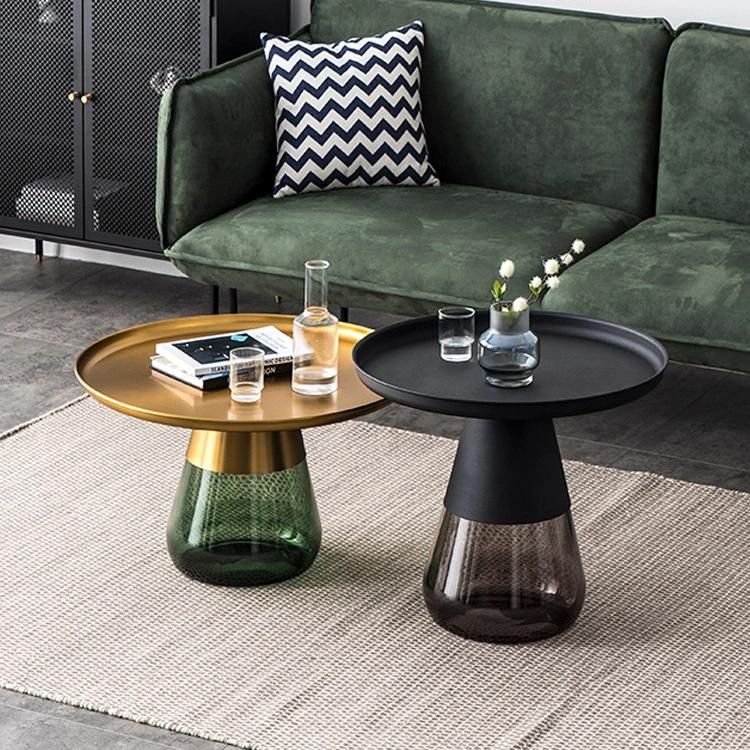 Office Furniture Metal Countertop Yellow Glass Table