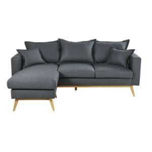 Modern Fabric Wooden Leisure Sectional Home Hotel Office Furniture Living Room Bedroom Corner Sofa