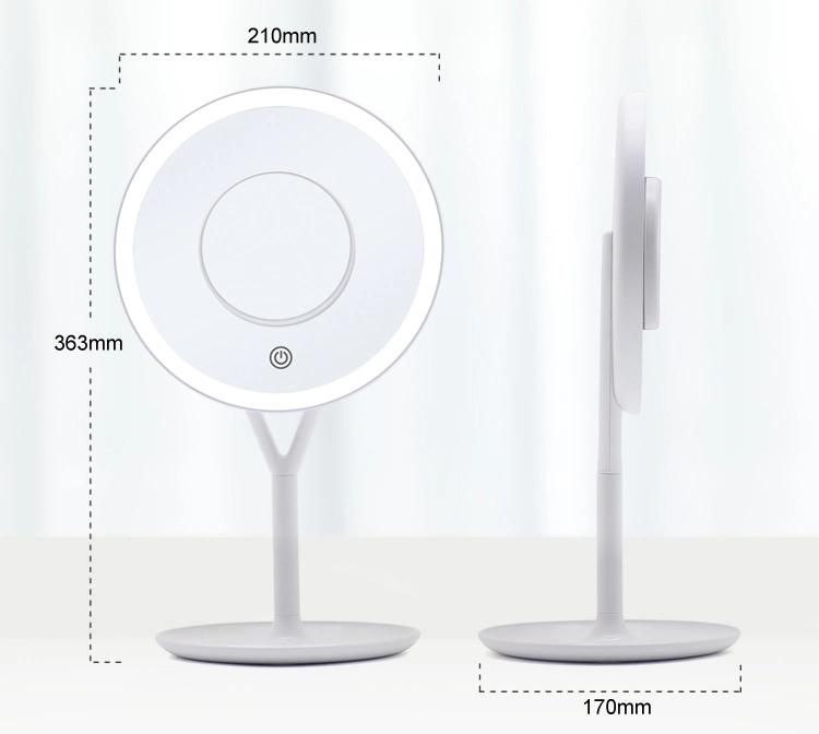 High Definition Desktop Dimmable Brightness Makeup LED Mirror for Dressing