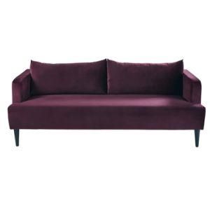 Modern Leisure Velvet Wooden Home Hotel Office Outdoor Garden Furniture Recliner Sofa for Living Room and Bedroom