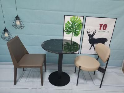Marble Modern Round Coffee Accent Table Coffee Shop