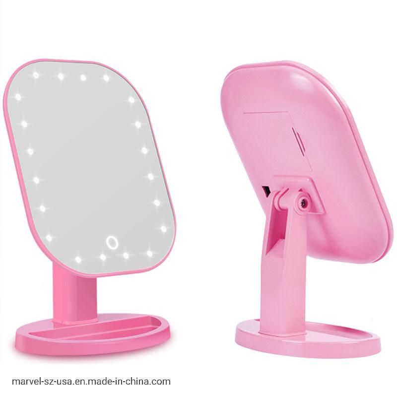 20 LED Touch Dimmer Switch Screen Tabletop Cosmetic Makeup Mirror