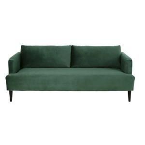 Modern Leisure Velvet Wooden Hotel Home Office Outdoor Garden Furniture Sofa for Living Room and Bedroom