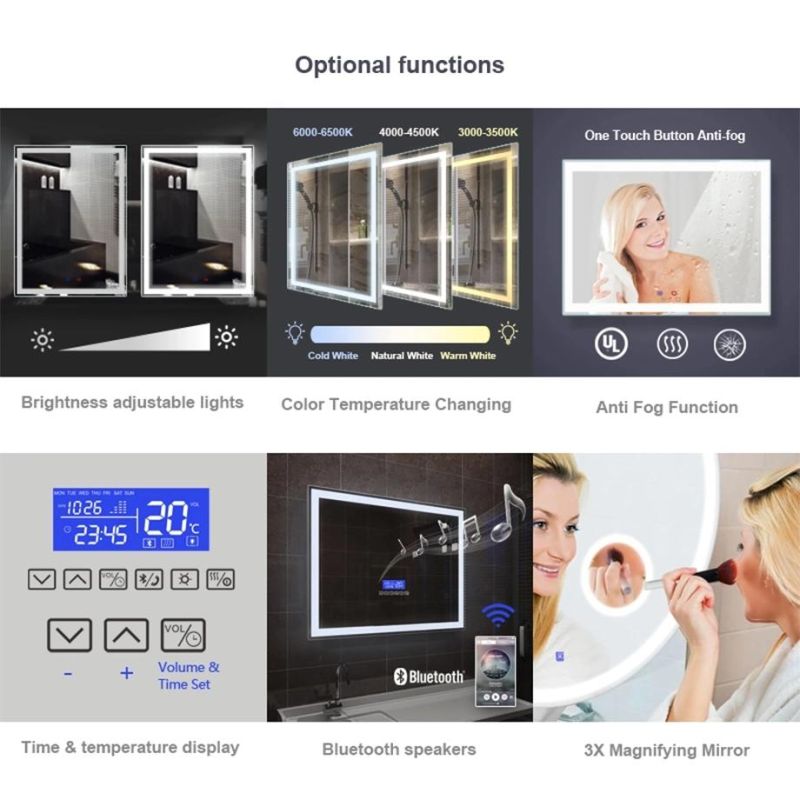 Wholesale Modern Bathroom Wall Mirror IP44 Illuminated LED Mirror