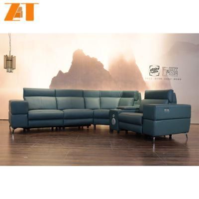 Modern Furniture Multifunctional Adjustable Leather Sofa with USB Interface and Music