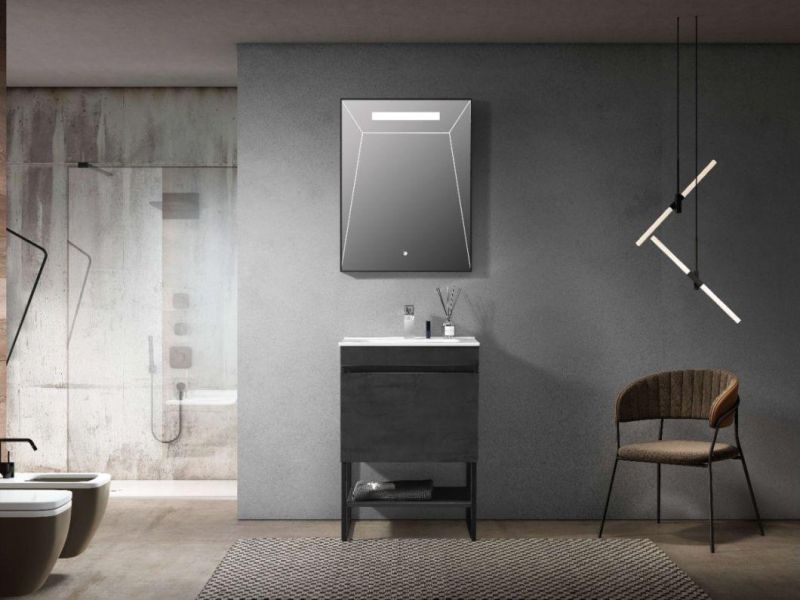 Floor-Standing European Style Paint Free MDF Bathroom Furniture