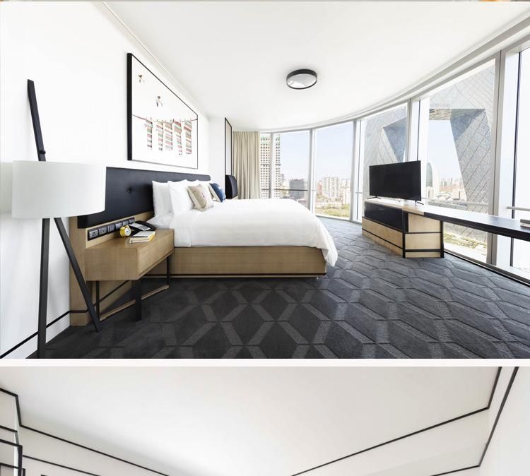 Modern Hotel Apartment Bedroom Suite Room Supply Wooden Headboard Furniture