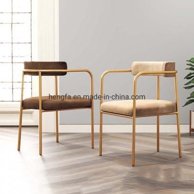 Wholesale Market Modern Metal Legs Restaurant Furniture Velvet Dining Chairs