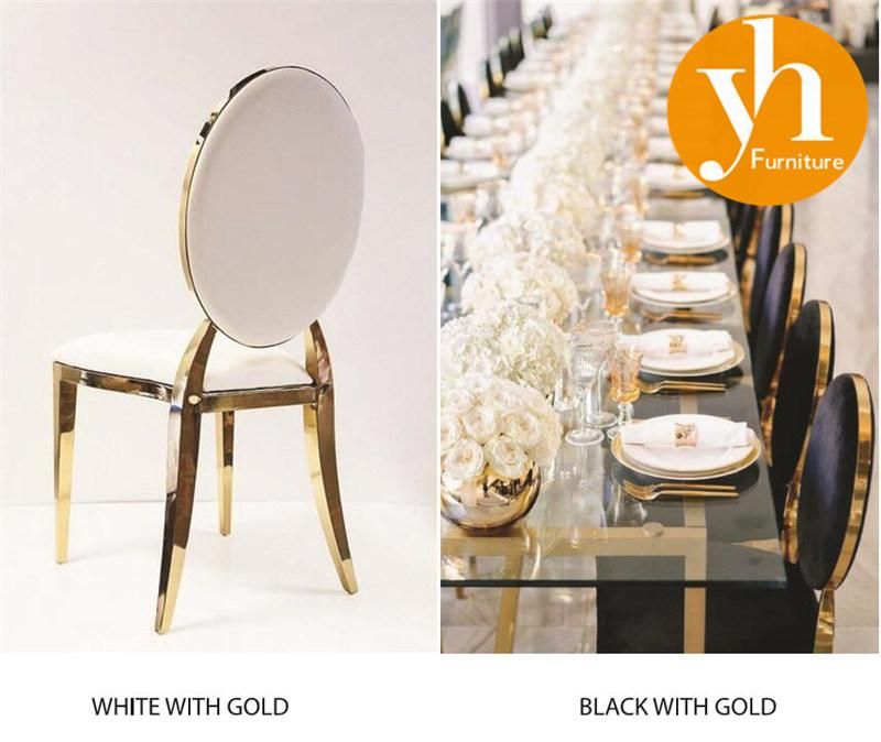 Modern Furniture Vintage White Metal Dining Indoor-Outdoor Use Stackable Industrial Wedding Chair