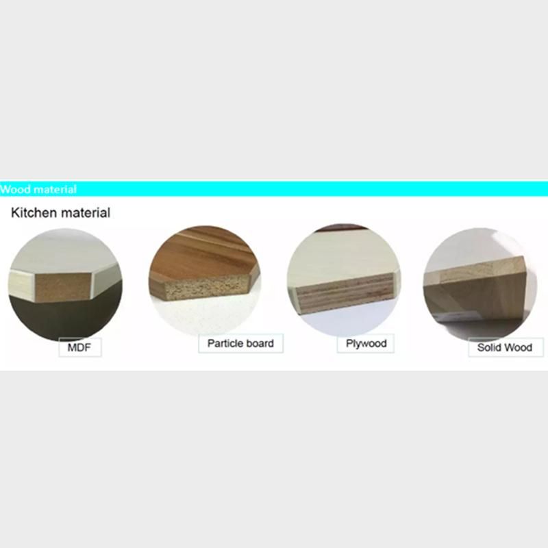 Modern Plywood High Gloss Wood Veneer Kitchen Cabinets for Home