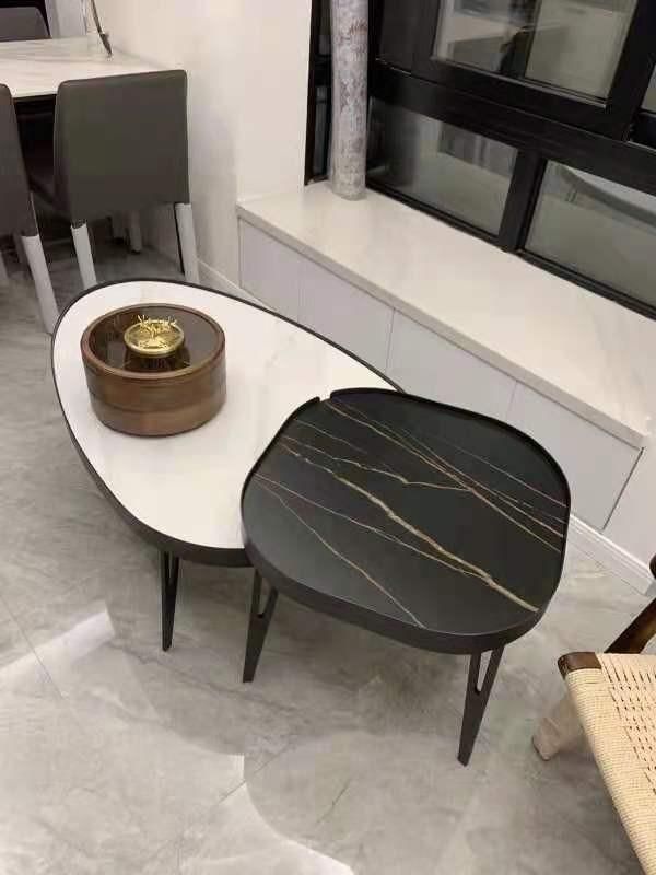 Modern Apartment Furniture Marble Rock Plate Tea Table