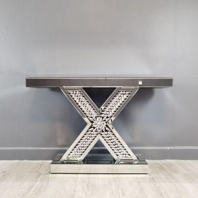 High End Customize Modern Glass Furniture Console Table with LED Light