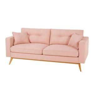 Fabric Modern Leisure Home Hotel Office Furniture Living Room Bedroom Recliner Couch Sofa with Wooden Leg