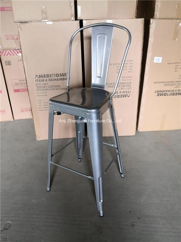 Modern Metal Restaurant Cafe Home Dining Chair Bar Stool (ZG21-051)