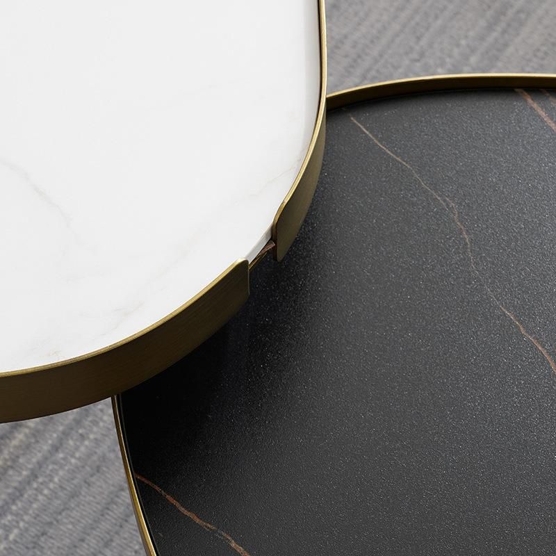 Modern Apartment Furniture Marble Rock Plate Tea Table