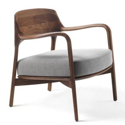 Modern Simply Ash Solid Wood with Fabric Leisure Chair Furniture for Living Room
