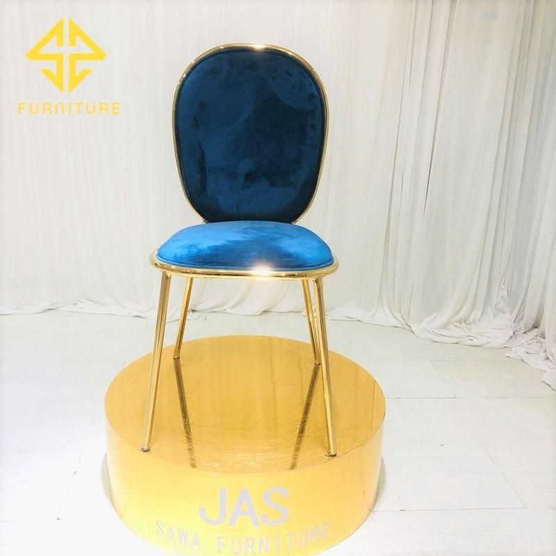 Wholesale Price Elegant Velvet Fabric Golden Dining Chair for Event Wedding Chair