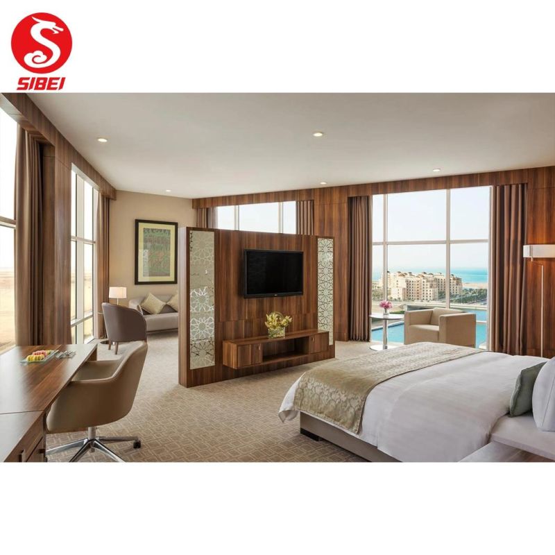 Modern Commercial Wooden Hotel Bedroom Living Room Furniture for 5 Star Hospitality Resort Villa Apartment