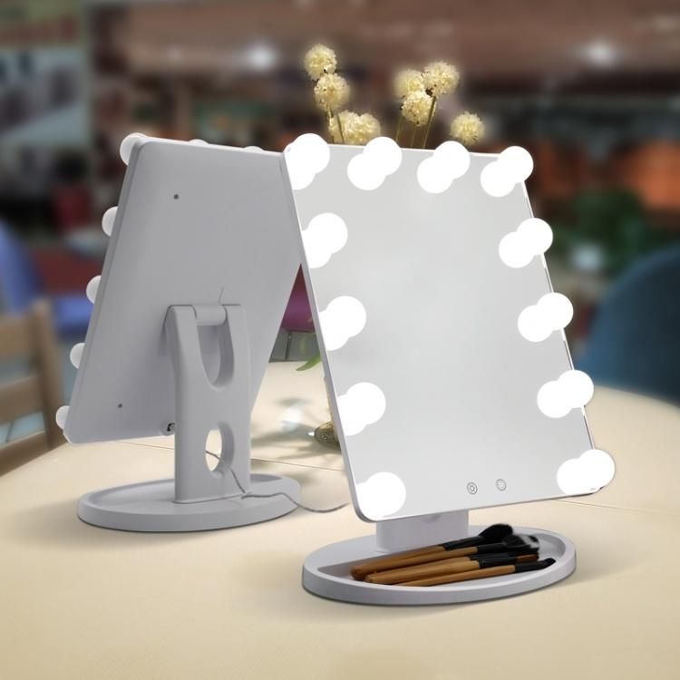 LED Illuminated Vanity Makeup Mirror with Lights Dimmer Colors
