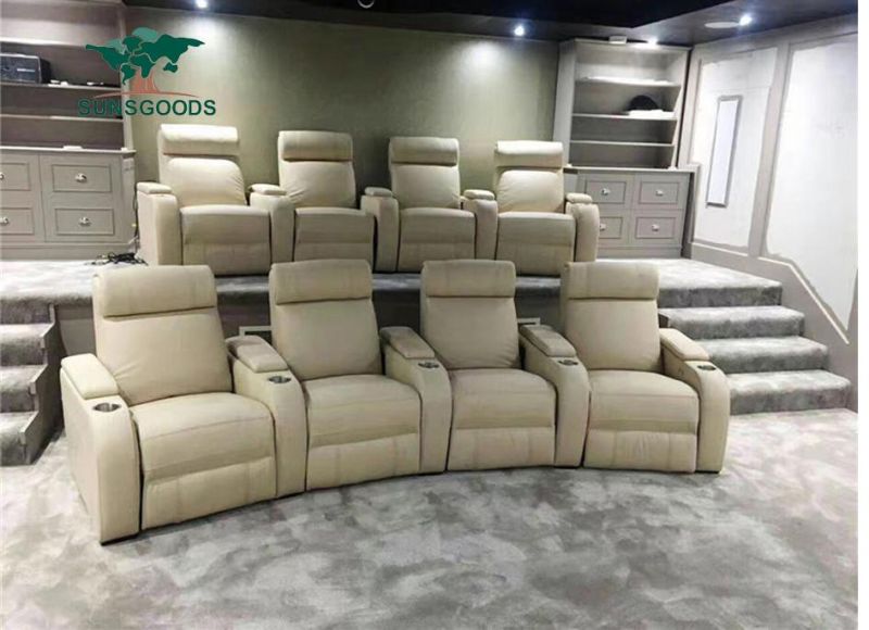 Chinese Sofa Set Factory Wholesale PU Leather Recliner Sofa Home Furniture