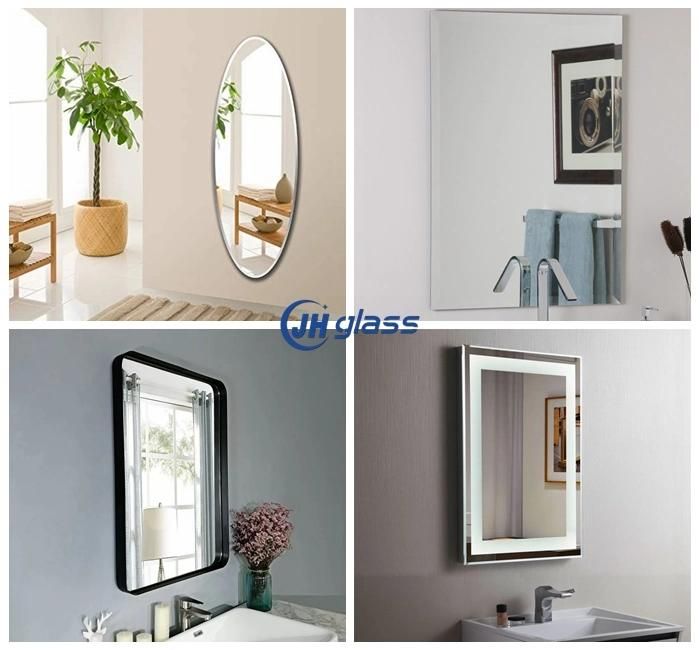 Full Length Frameless Oval Clear Wall Decorative Dressing Mirror
