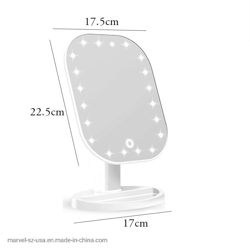 20 LED Touch Dimmer Switch Screen Tabletop Cosmetic Makeup Mirror