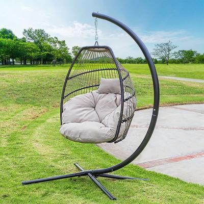 Indoor/Outdoor Wicker Tear Drop Hanging Chair