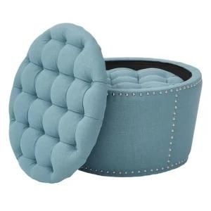 Chinese Modern Leisure Wooden Fabric Hotel Office Home Living Room Bedroom Outdoor Garden Kids Furniture Sofa Chair Storage Ottaman Pouf