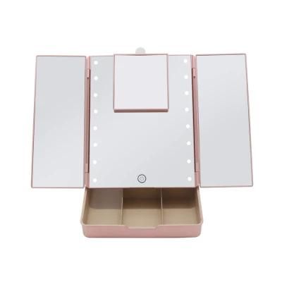 Fascinate Upgraded Makeup Vanity Mirror with Organizer 16 PCS LED Light