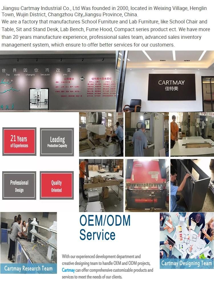 Wholesale Custom Chemistry Steel Lab Furniture with Top Glove Box, Fashion School Steel Lab Bench with Wheels/