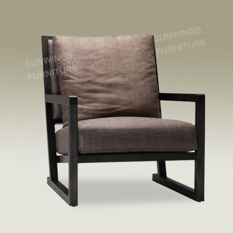 Fashion Leisure Wooden Hotel Lounge Chair Nordic Living Room Furniture Made in China Guangdong