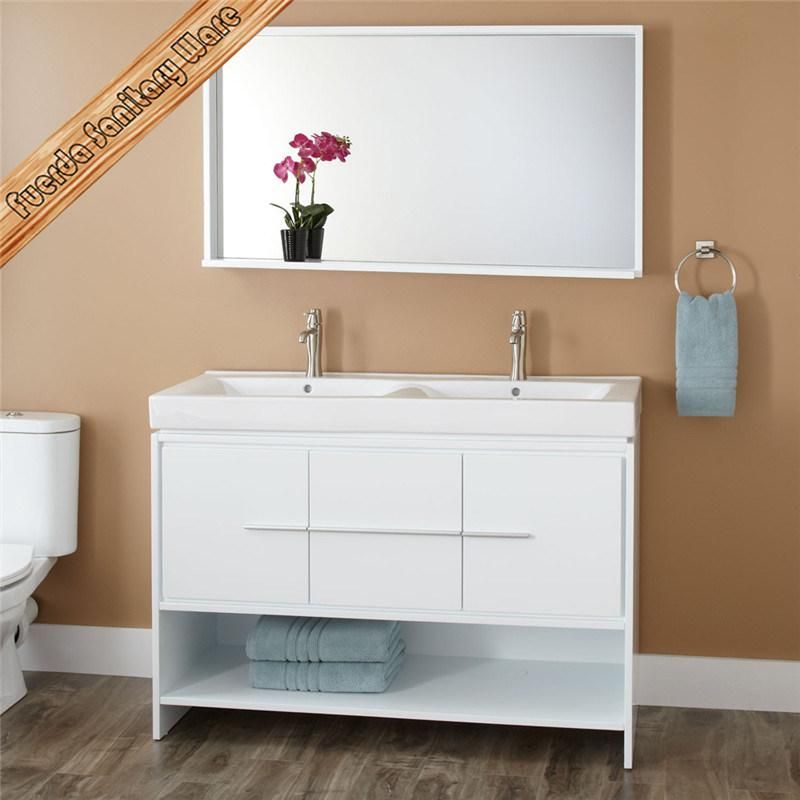 Itegrated Ceramic Basin Wood Furniture