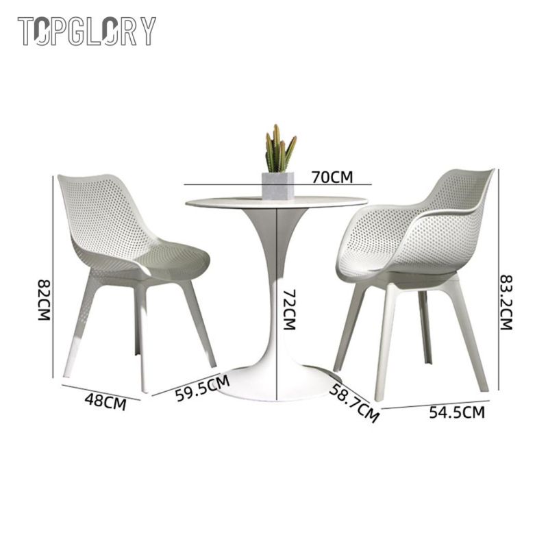 Factory Price Nordic Style Modern Chairs Outdoor Banquet Stool White PP Plastic Chair Home Dining Furniture Restaurant Dining Chair