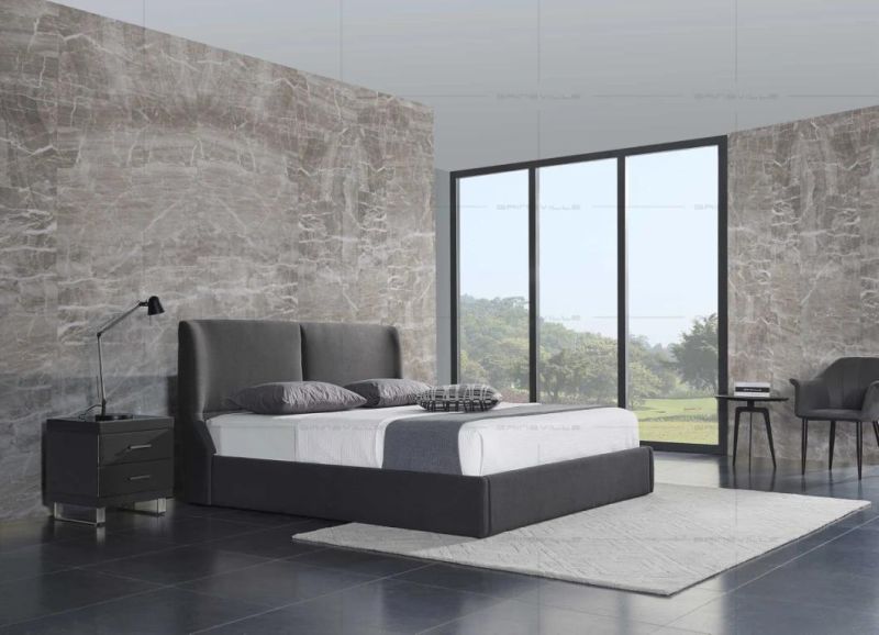 Customized Wooden Bedroom Furniture Bed Sets with Soft Headboard Gc1705