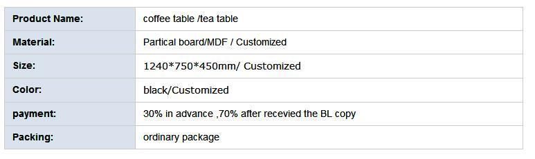Customized Simple Design Coffee Table Smart Wood Table Tea Table Teapoy