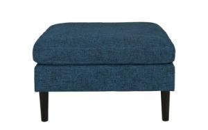 Modern Chinese Leisure Wooden Fabric Hotel Office Home Living Room Kids Outdoor Garden Furniture Square Ottoman Pouf Sofa Chair for Bedroom