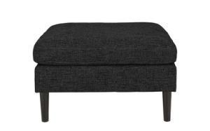 Modern Chinese Leisure Wooden Fabric Hotel Office Home Living Room Kids Furniture Square Ottoman Pouf Square Sofa Chair for Bedroom
