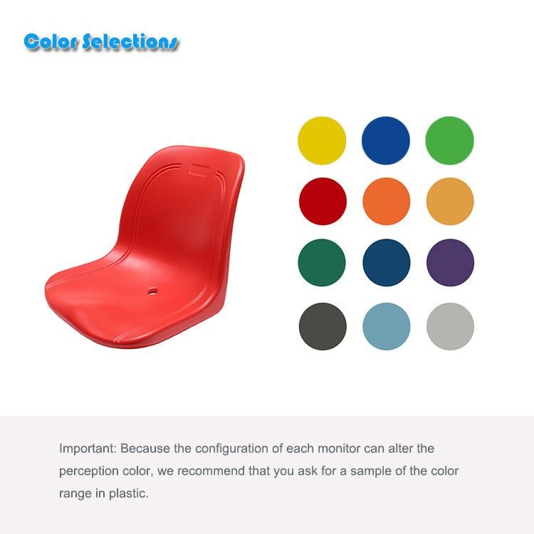 Riser Mounting Full Backrest HDPE Hollow Stadium Chair, Bucket Chair Seat for Soccer