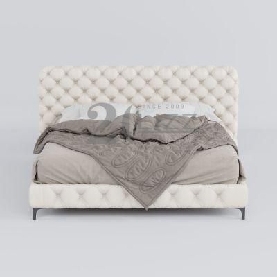 2022 OEM/ODM High End Modern Home Wood Furniture Luxury Fabric/Leather Upholstered King Size Bed